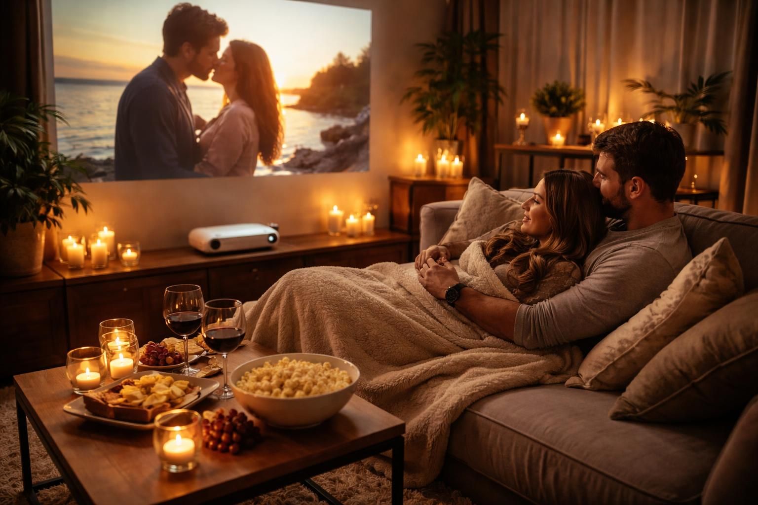 découvrez comment le vidéoprojecteur epson transforme votre soirée cinéma romantique à la maison en une expérience inoubliable pour les couples.
